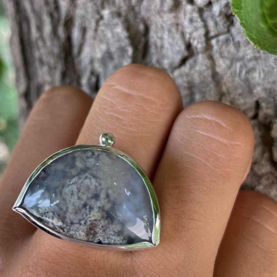 ANILLO CON ÁGATA MUSGO