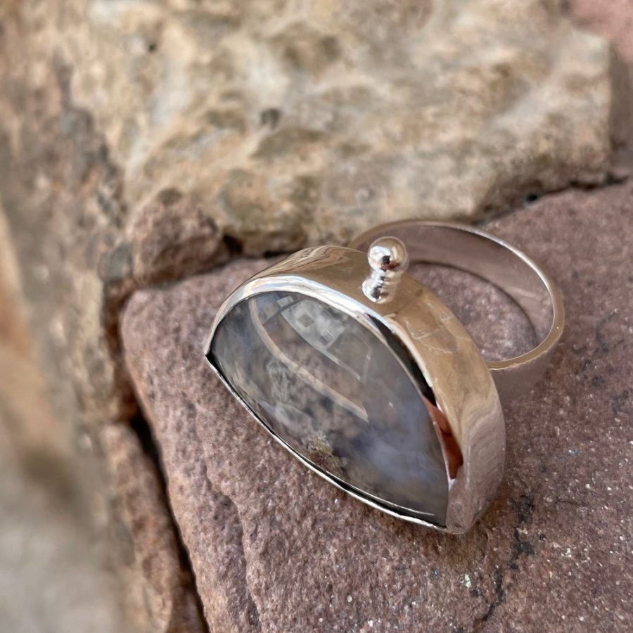 ANILLO CON ÁGATA MUSGO
