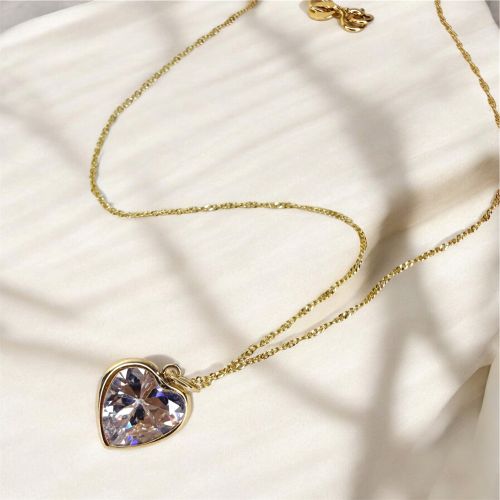 Collar oro 9k con colgante corazón 10mm