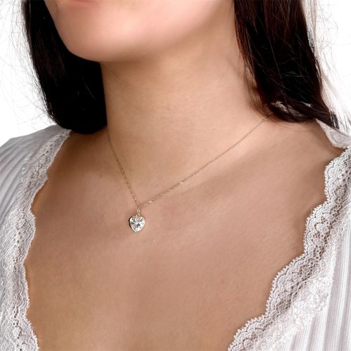 Collar oro 9k con colgante corazón 10mm
